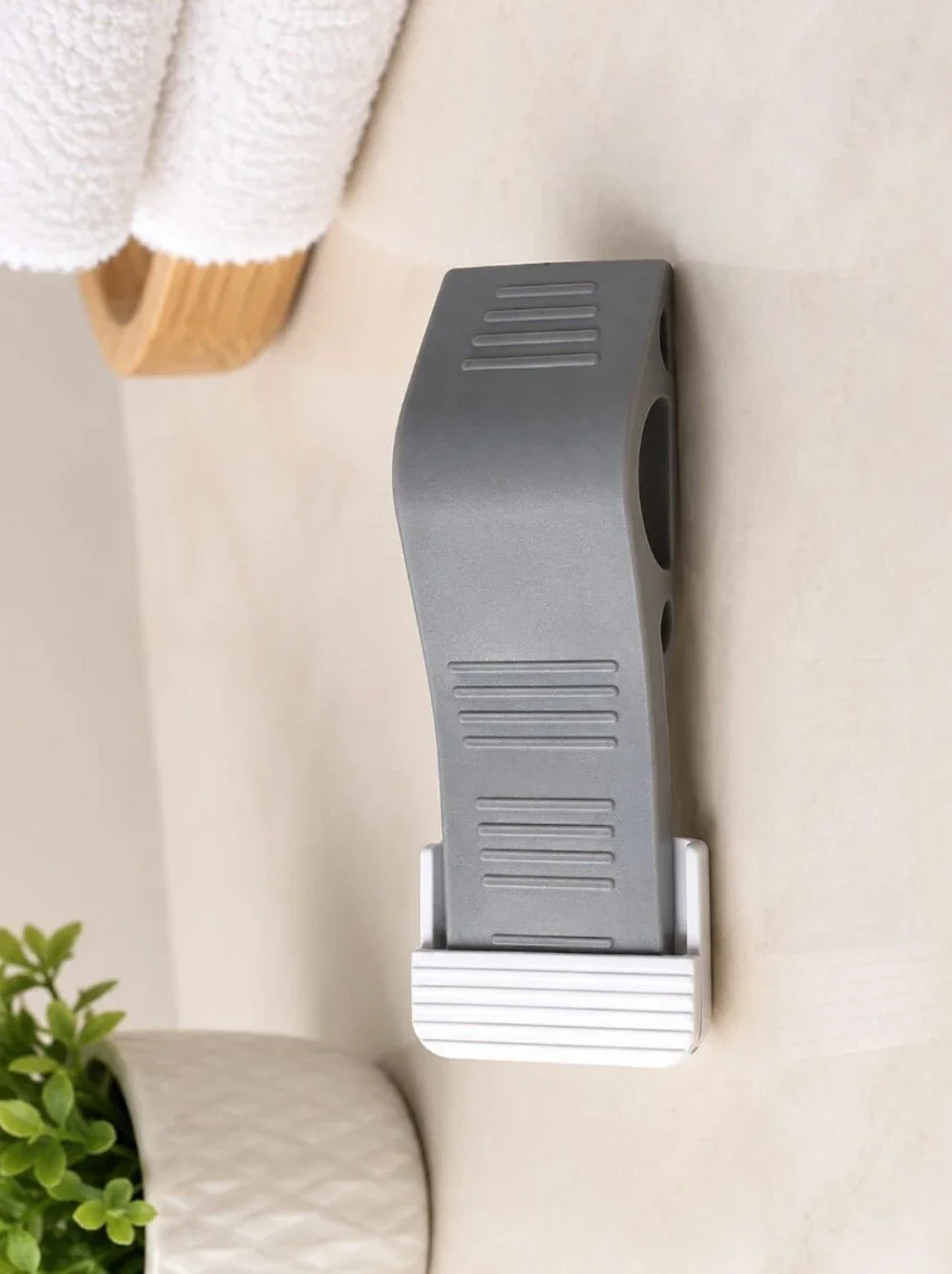 Gray Wall-Mounted Holder for Home Wall Decor